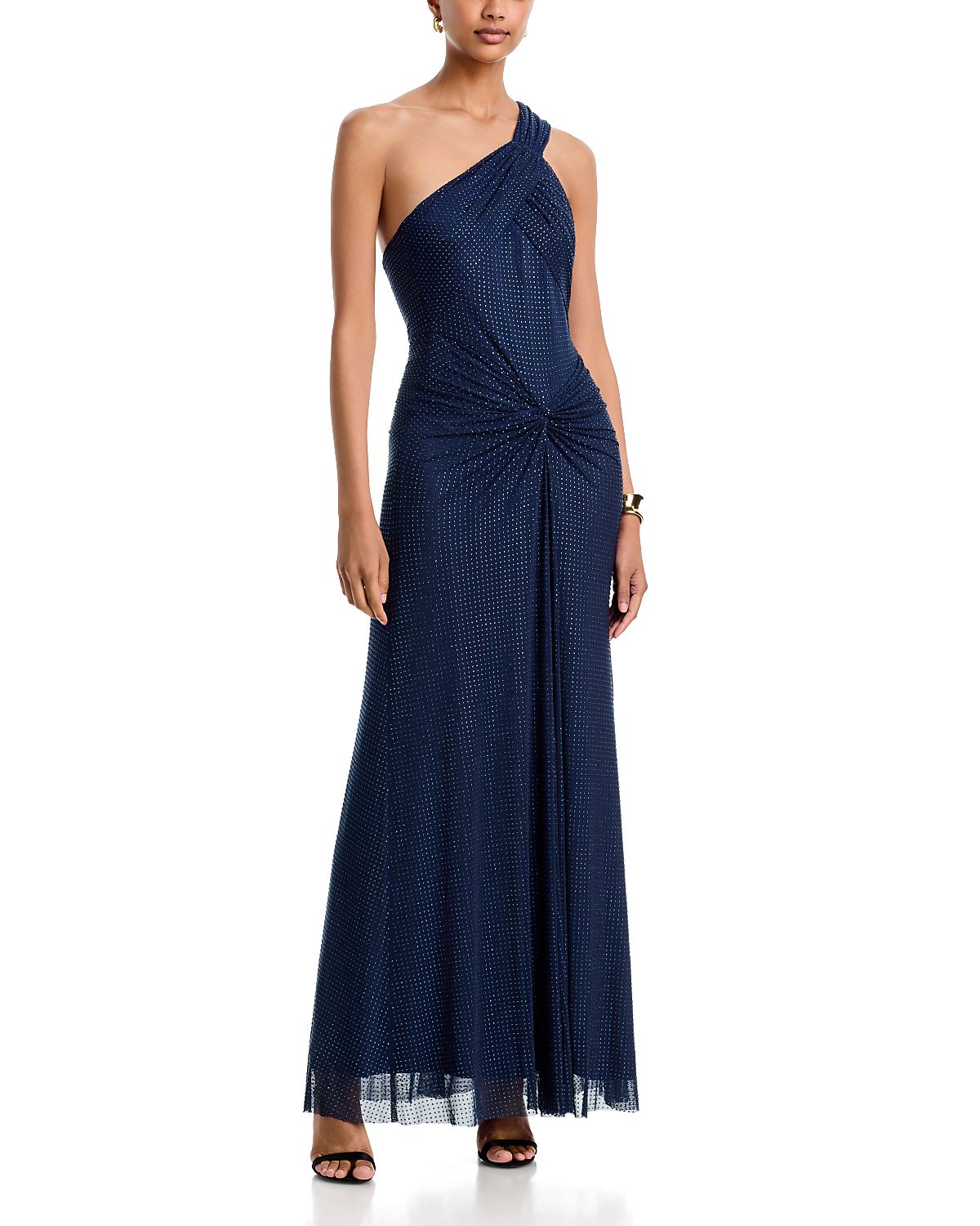 Bcbgmaxazria One Shoulder Embellished Gown