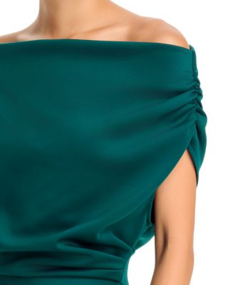 Draped Off-the-Shoulder Gown - Exclusive - thumbnail 3