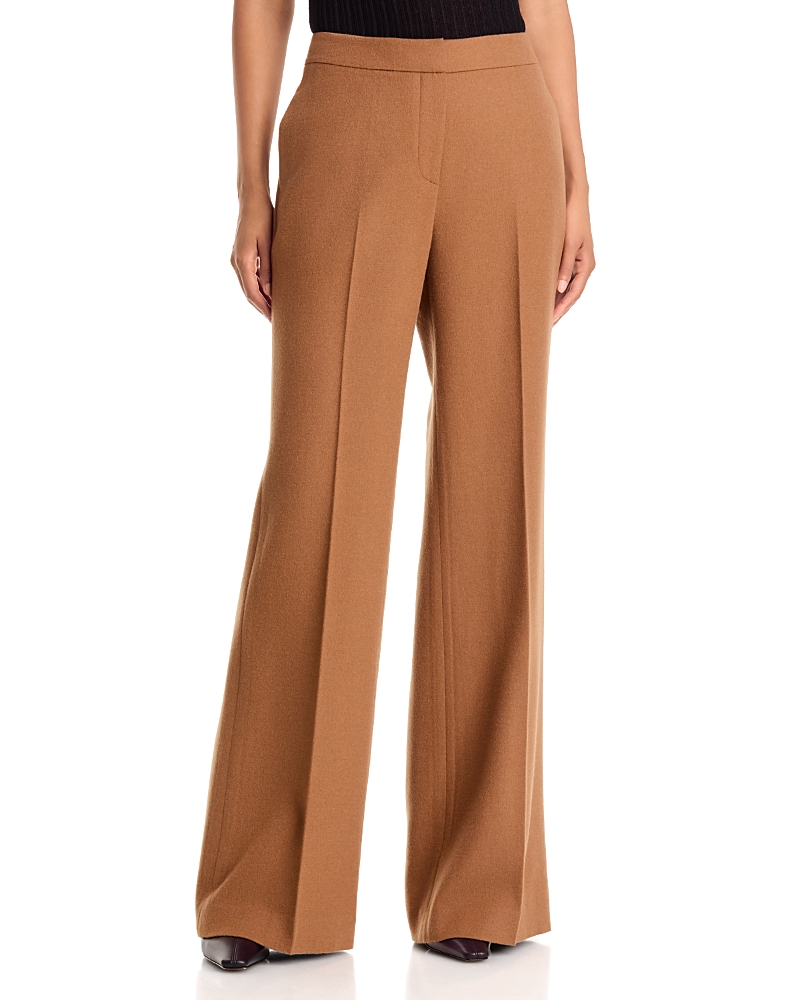 Lafayette 148 New York Wool Press Pleat Flare Leg Pants