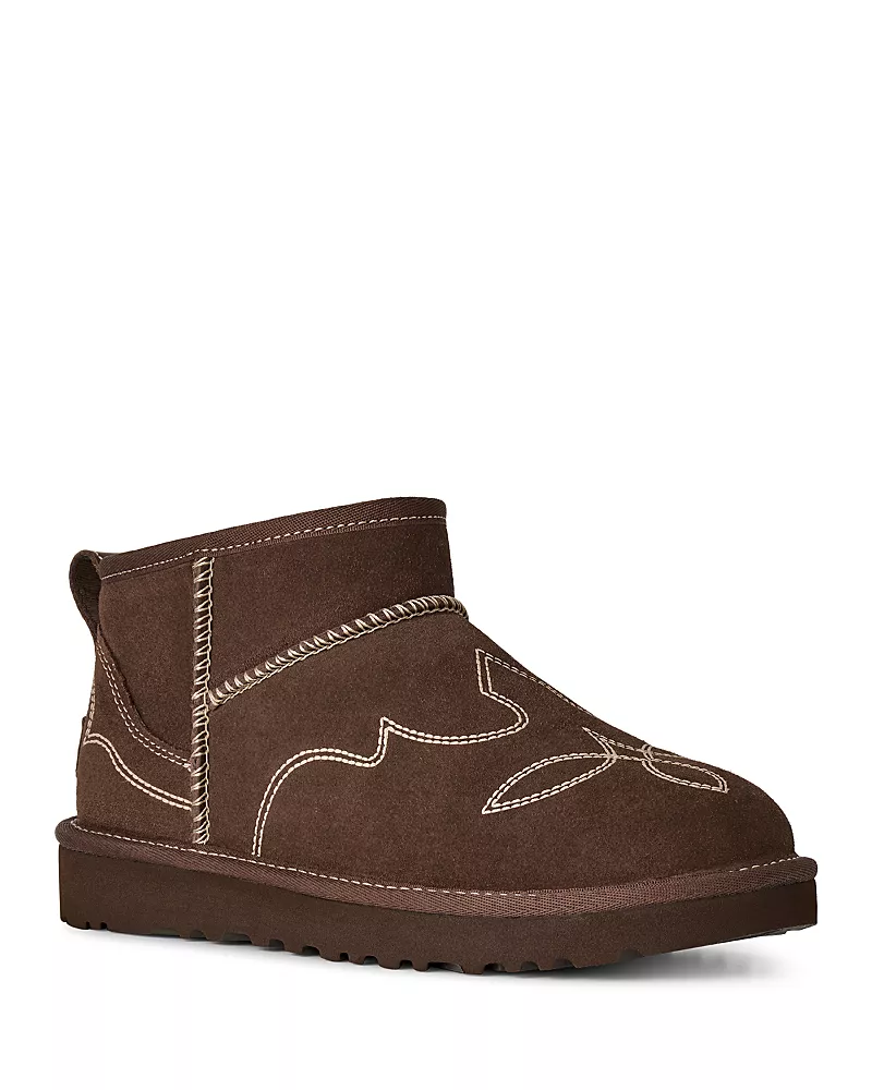 Ugg Women's Classic Ultra Mini Western Shearling Lined Boots