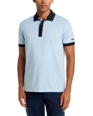 Knit Contrast Collar Golf Logo Polo Shirt