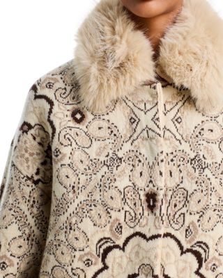 Lois Faux Fur Collar Wool Jacket