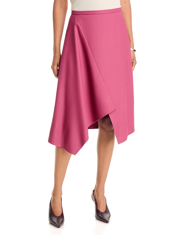 Hugo Boss Voxana Ruffled A Line Skirt In Open Red