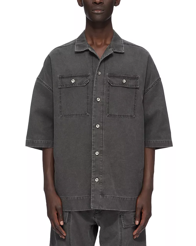 Drkshdw Rick Owens Magnum Tommy Short Sleeve Cotton Shirt