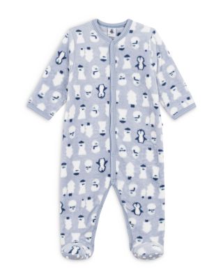 Boys' Polaire Front Snap Snowman Print Footie - Baby