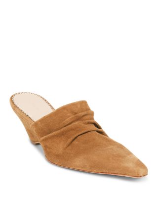Women's Sonia Curved Suede Mules