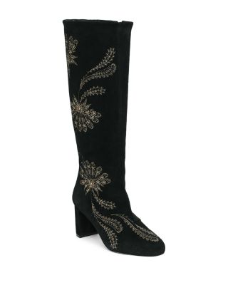 Women's Dani Embroidered Suede Knee High Boots