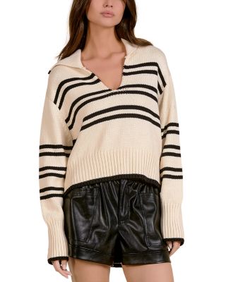 Cotton Collared V Neck Sweater