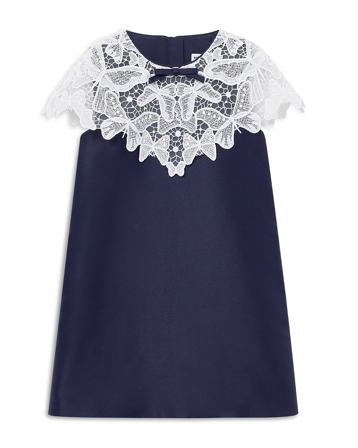 Self-Portrait Girls' Taffeta Butterfly Lace Dress - Little Kid, Big Kid