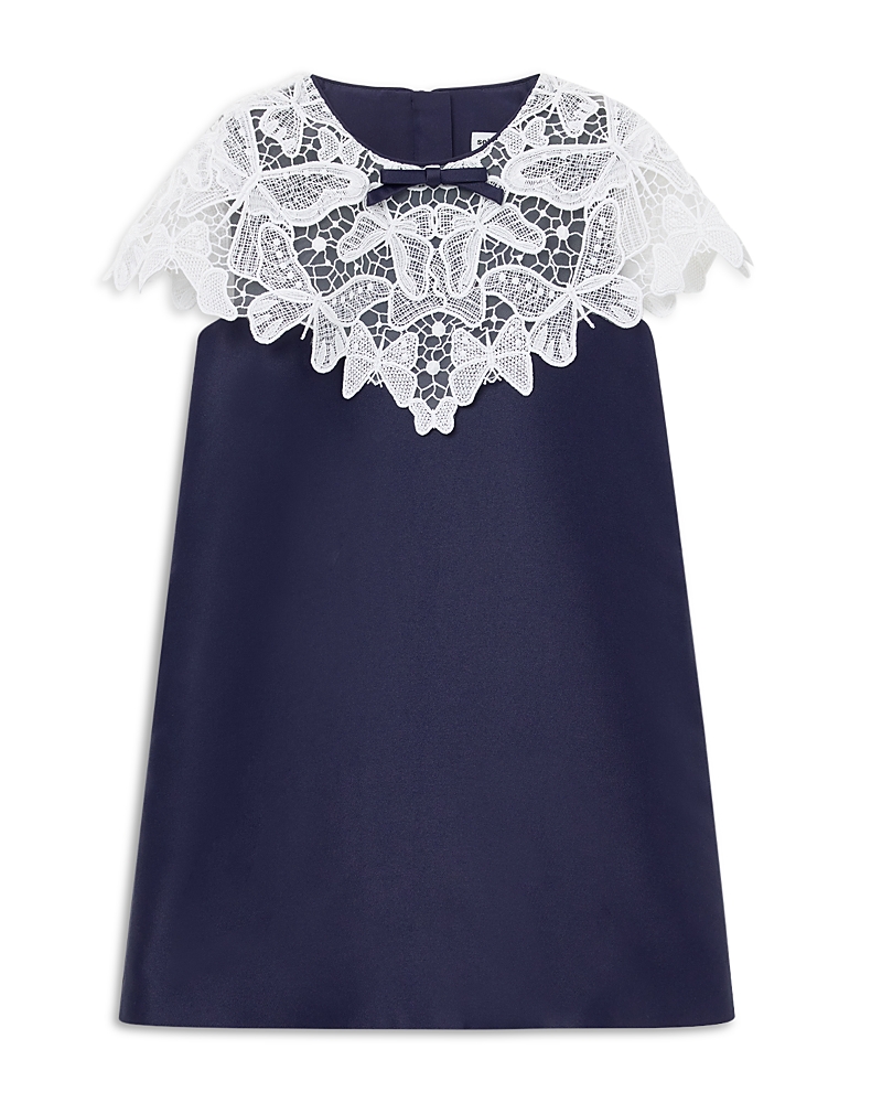 Self-Portrait Girls' Taffeta Butterfly Lace Dress - Little Kid, Big Kid