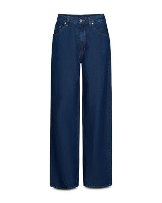 Song Sung Blue Wide Leg Jeans in Dark Stone
