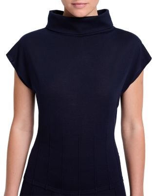 Wool Funnel Neck Sleeveless Top