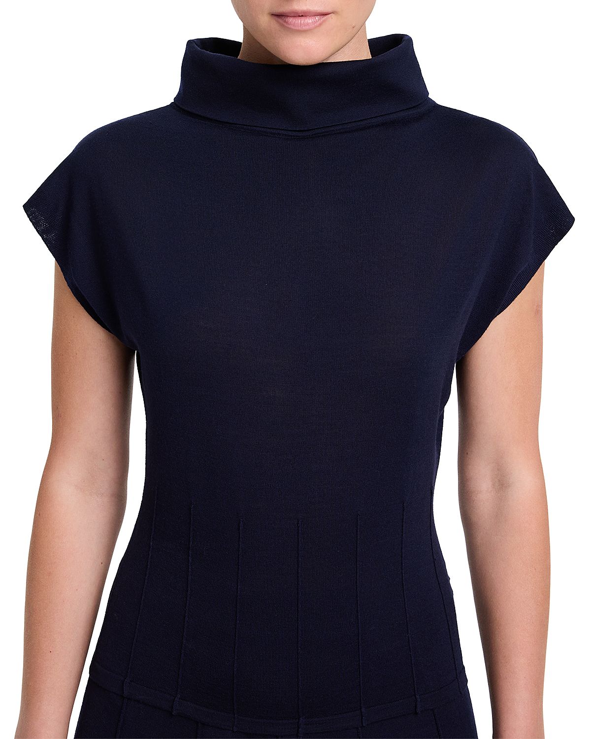 Twp Wool Funnel Neck Sleeveless Top