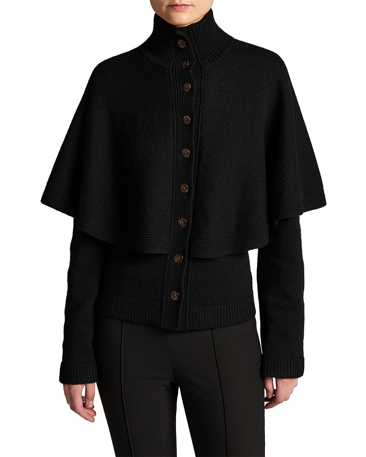 Vince Turtleneck Cape Cardigan