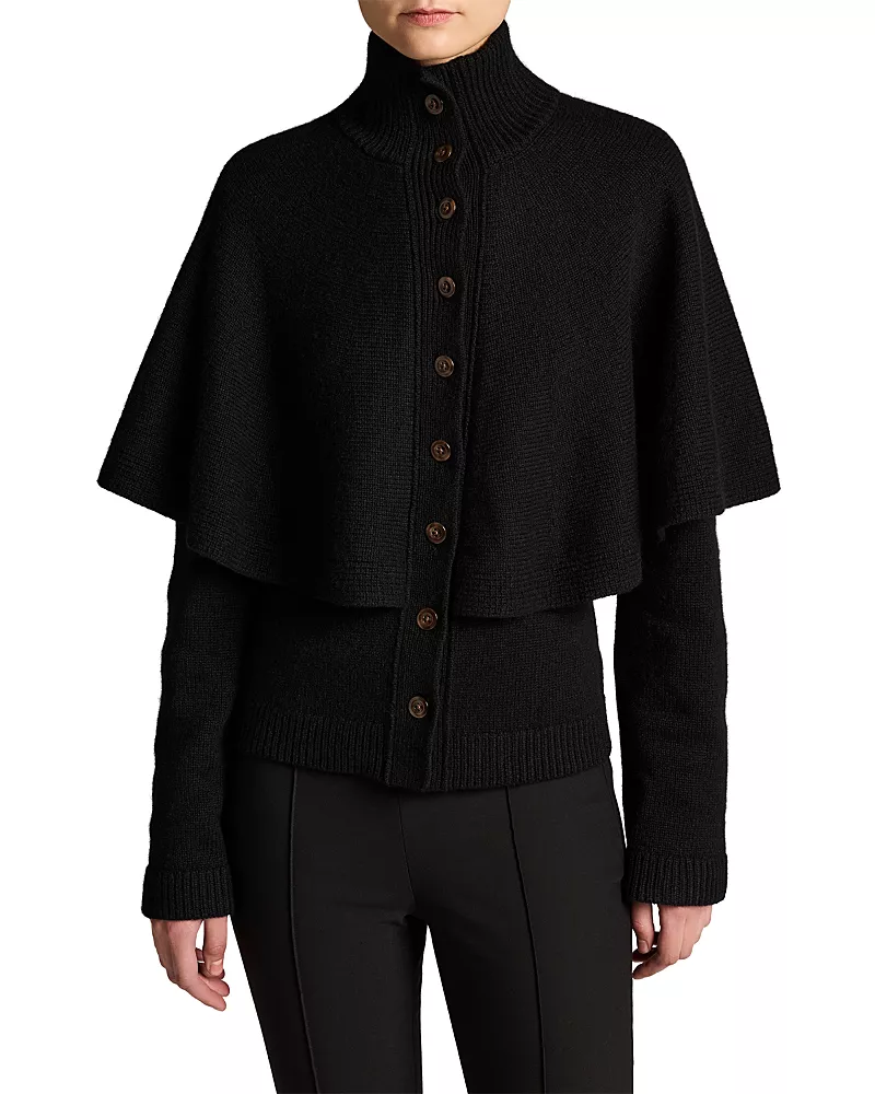 Vince Turtleneck Cape Cardigan