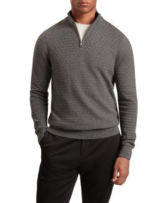 Jeremee T Stitch Half Zip Cotton Wool Sweater