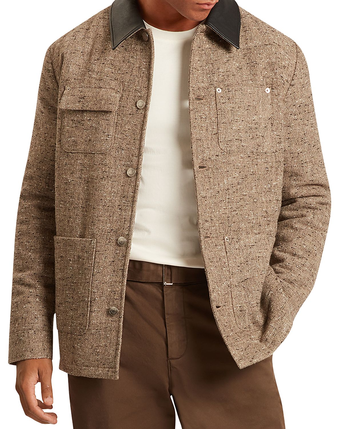 Ted Baker Wallton Wool Blend Nep Tweed Chore Jacket