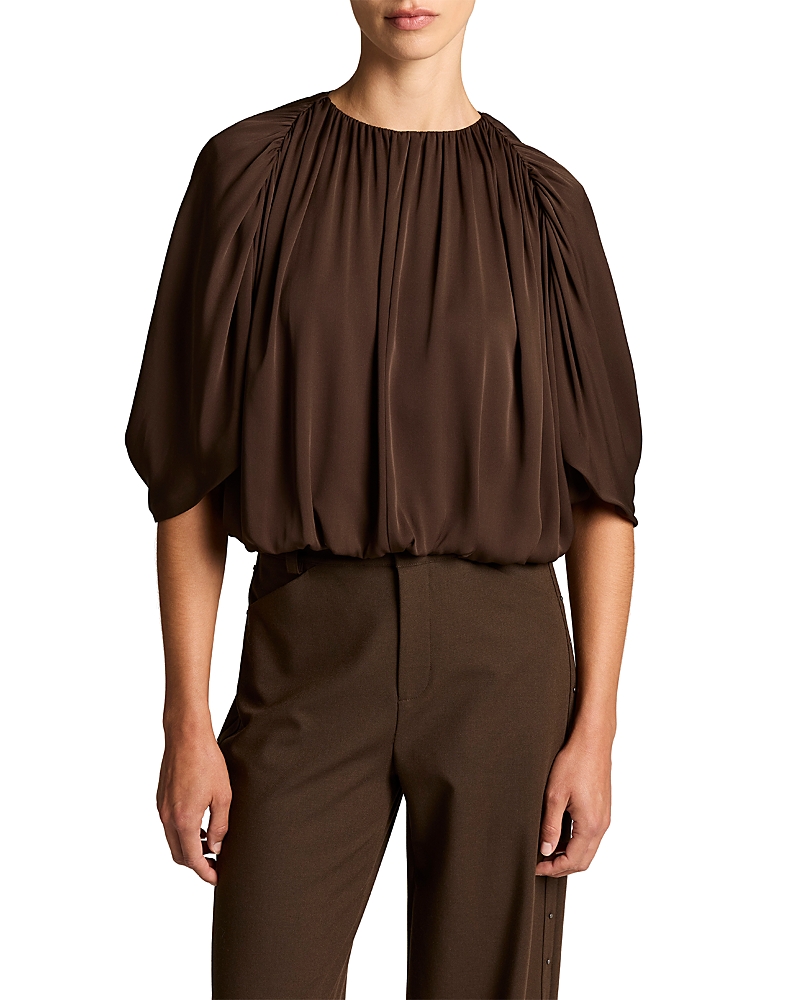 Vince Silk Blend Cape Style Bubble Blouse