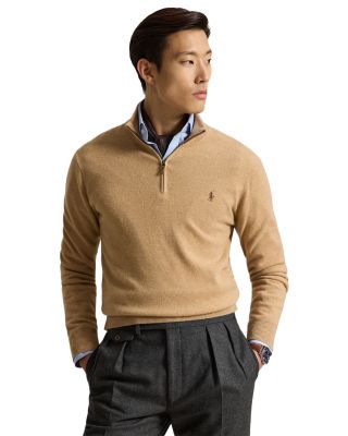 Cashmere Stand Collar Zip Sweater