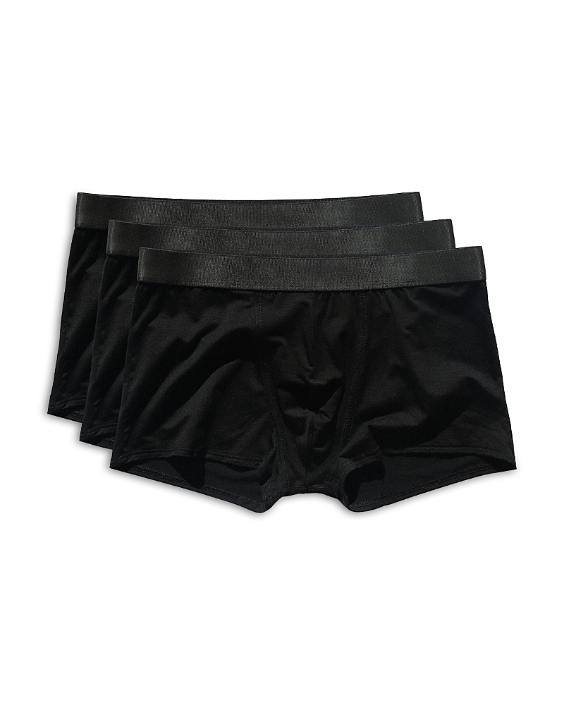 Cdlp Low Waist Elastic Waistband Logo Boxer Trunks, Pack Of 3 In Black