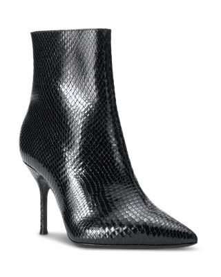 Women's Sebastian Snake Embossed Leather Ankle Boots