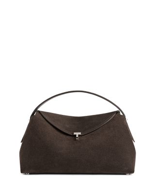 T-Lock Suede Top Handle Bag