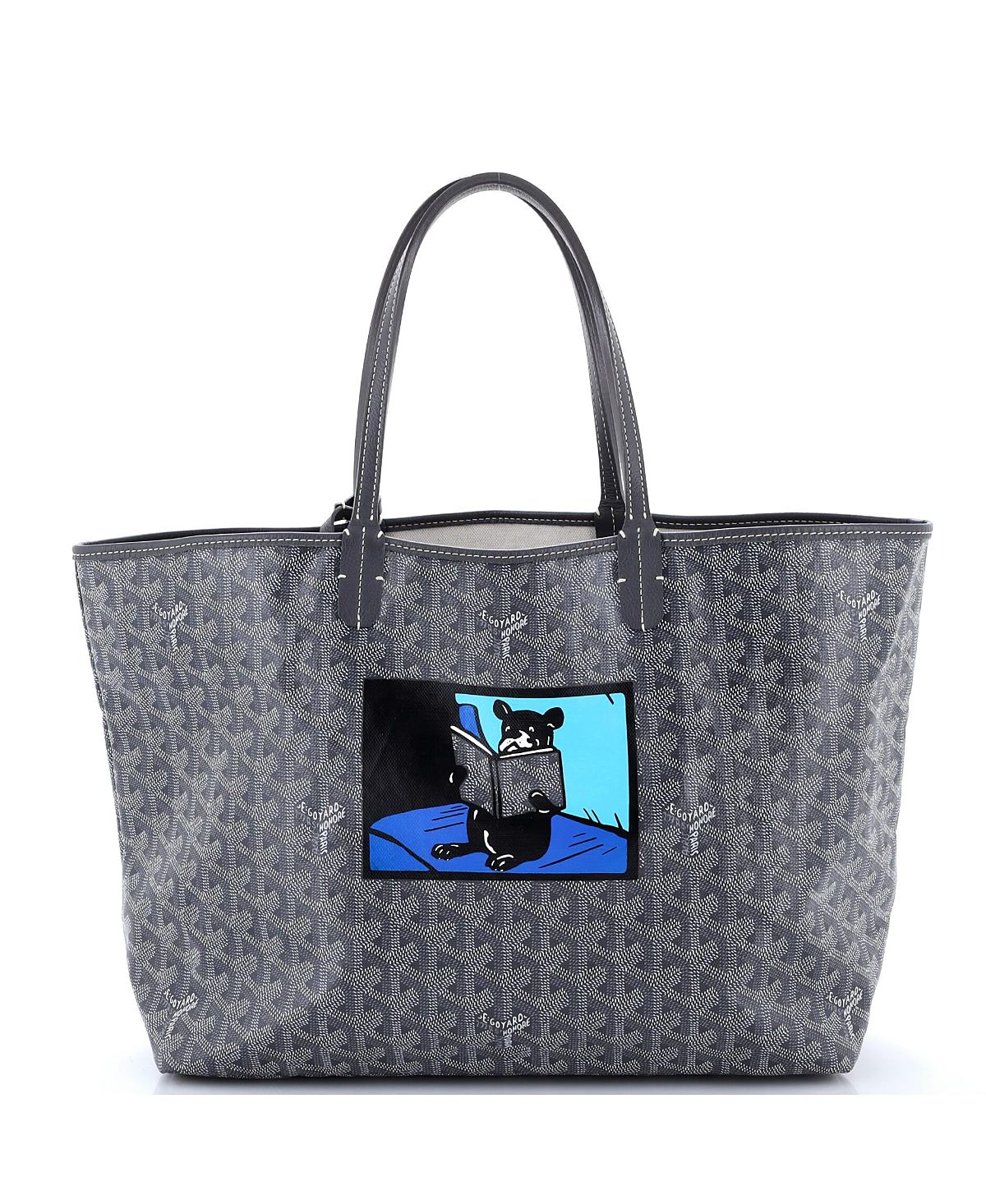 Pre-Owned Goyard Pm Saint Louis Tote Printed Coated Canvas