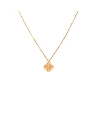  Sweet Alhambra Pendant Necklace 18K Rose Gold, 15.75"
