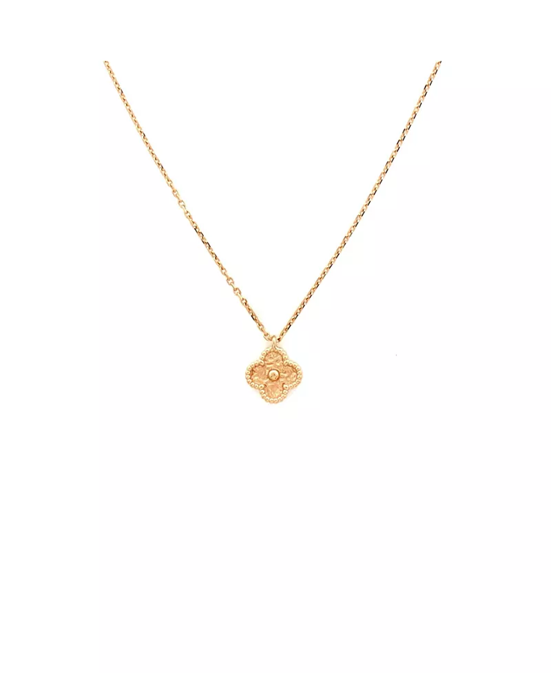 Pre-Owned Van Cleef & Arpels Sweet Alhambra Pendant Necklace 18K Rose Gold, 15.75