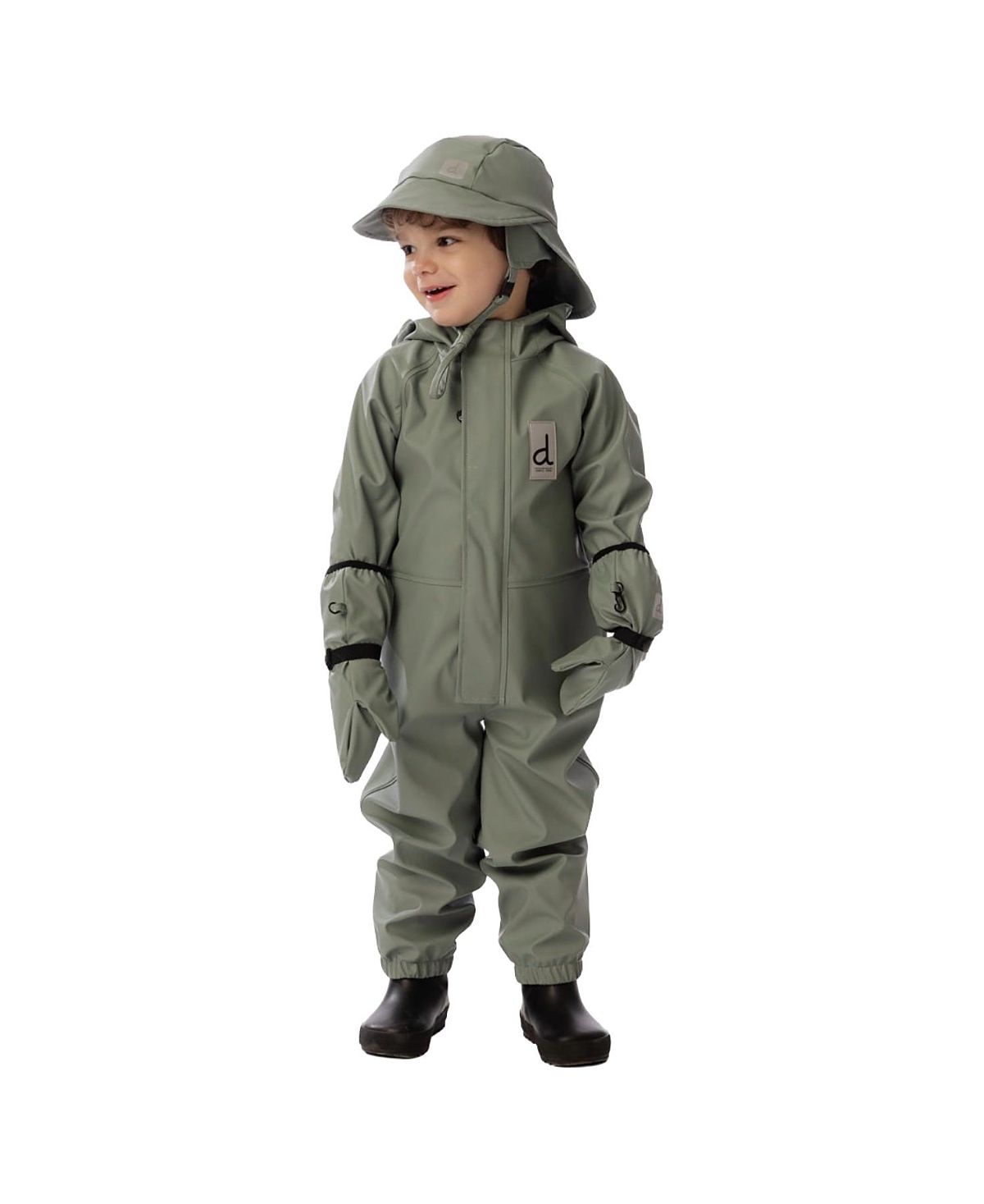 Deux par Deux Unisex Elastic Cuff One Piece Hooded Rain - Baby