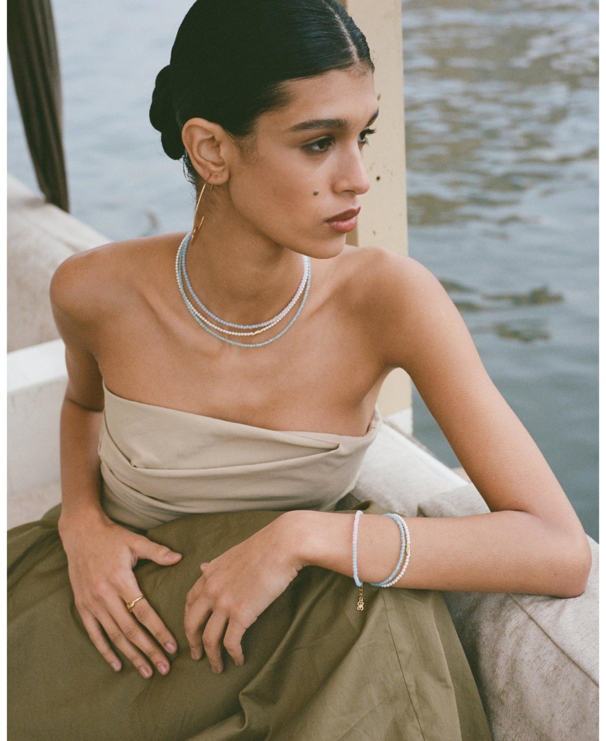 Waterproof Layered Beaded Necklace