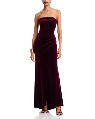 Velvet Strapless Gown - Exclusive