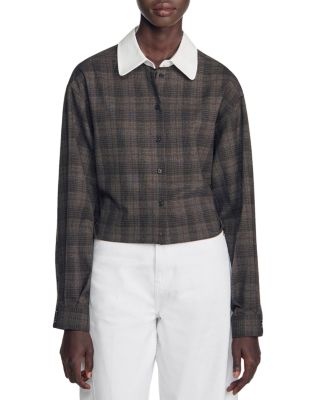 Dakota Contrast Collar Pleated Back Shirt