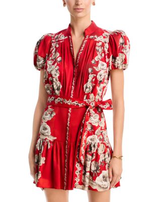 Cora Cotton Stretch Short Sleeve Tiered Mini Dress