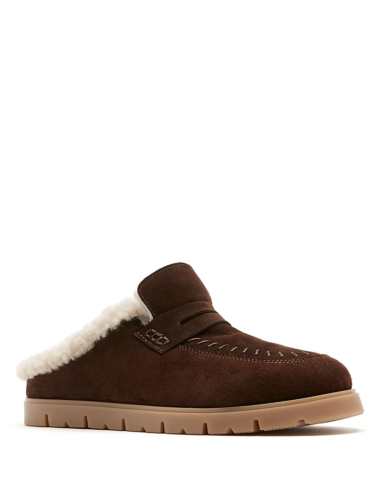 La Canadienne Women's Echo Suede & Shearling Mules