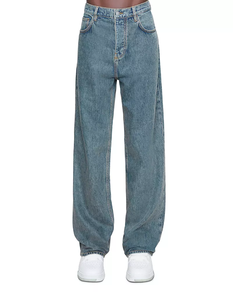 amiri Loose Fit Jeans in Shadow Indigo