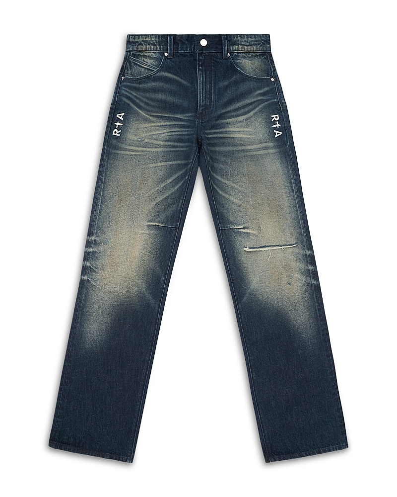 RtA Jonas Regular Fit Straight Leg Jeans in Abyss Drift