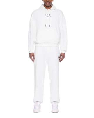 Cotton Diagonal Graphic Logo Drawstring Hoodie