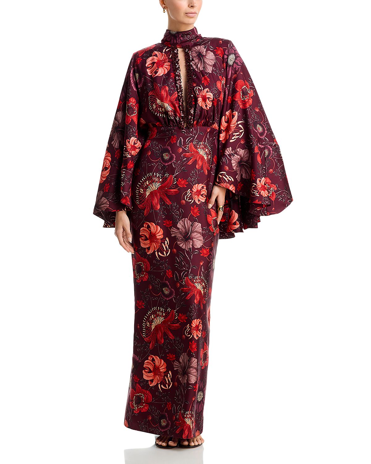 Johanna Ortiz Hidden Flower Silk Maxi Dress
