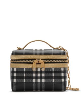 Checked Canvas Vanity Case 