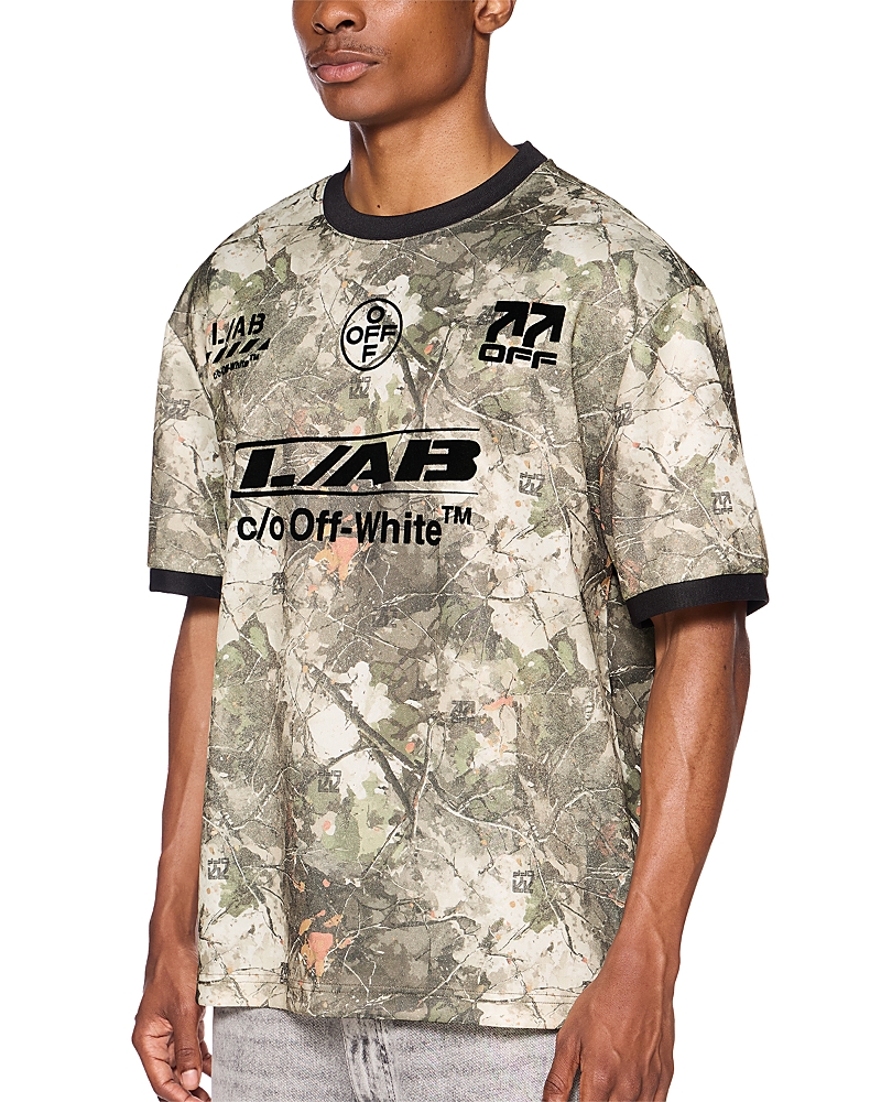 Off-White Ringer Logo Graphic Camo Jersey T-Shirt