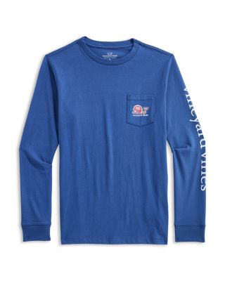 Boys' Football Character Whale Long Sleeved Tee - Little Kid, Big Kid