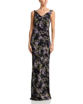 Deep Drape Neck Gown 