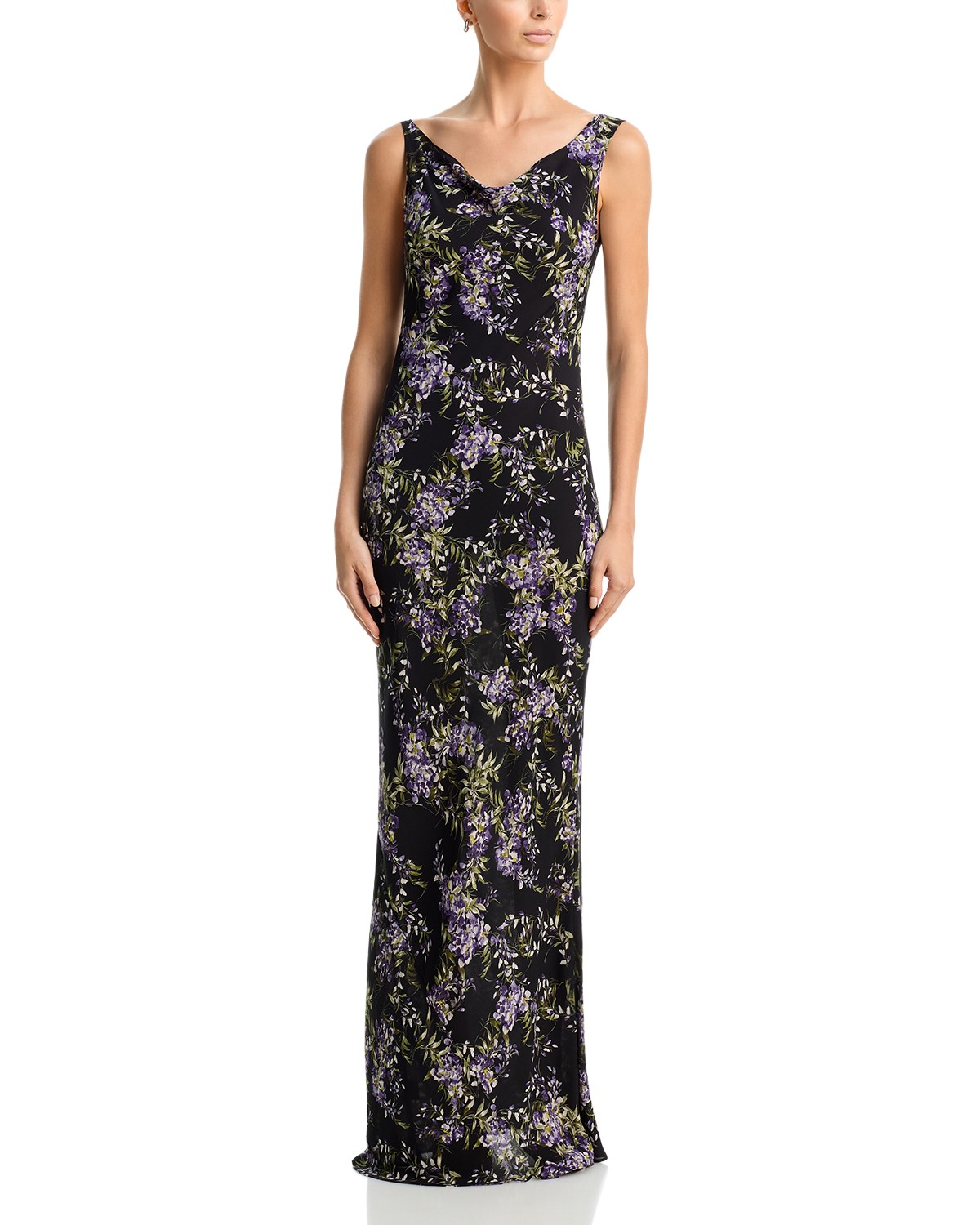 Deep Drape Neck Gown