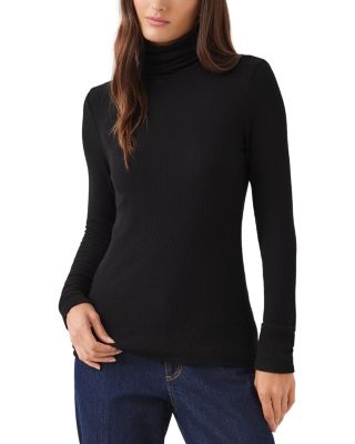 Ribbed Long Sleeve Turtleneck Top