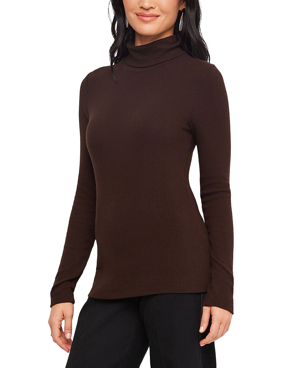 Karen Kane Ribbed Long Sleeve Turtleneck Top