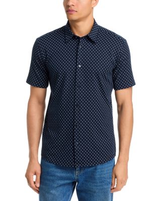 Kent Collar Slim Fit Cotton Blend Patterned Shirt 