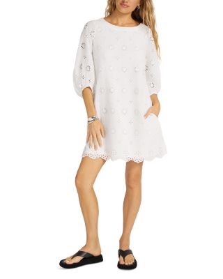 Ona Cotton Eyelet Popover Dress