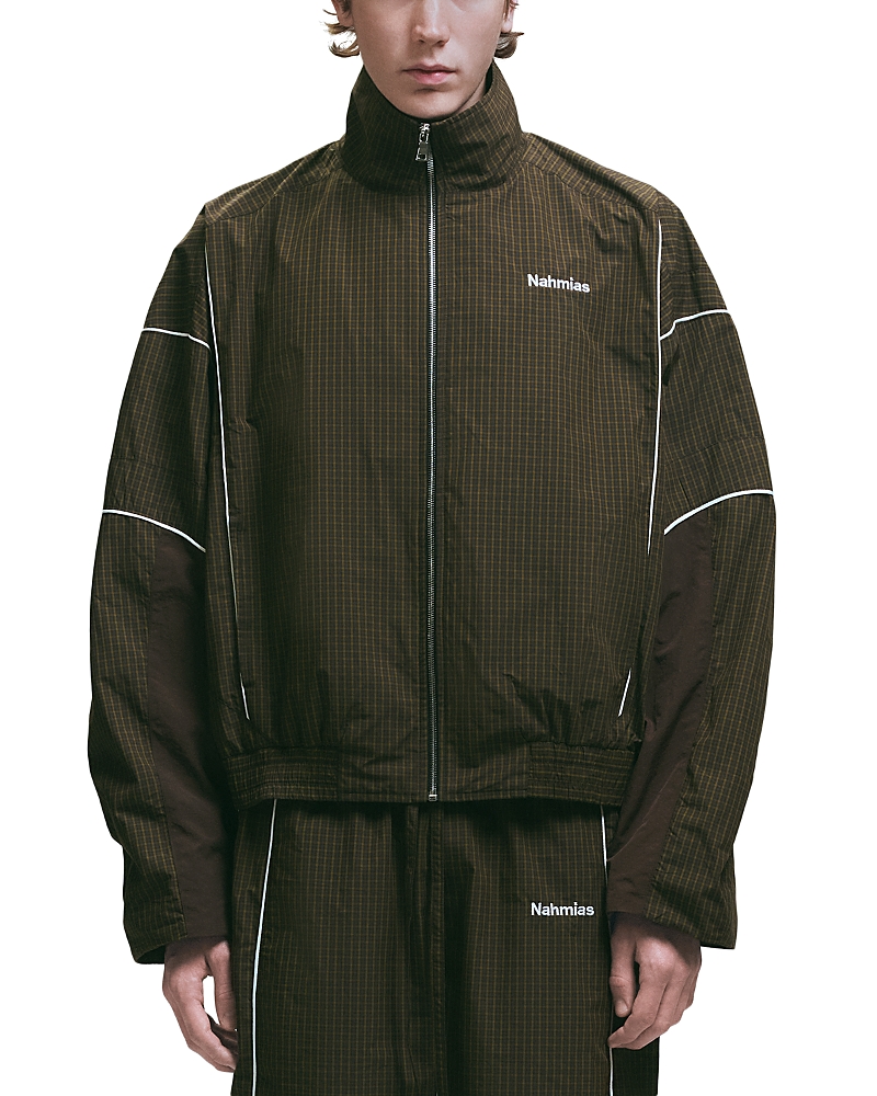 Nahmias Loose Fit Grid Warm Up Jacket
