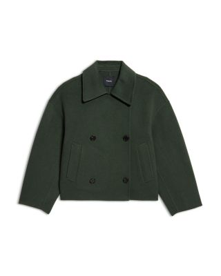 Wool Blend Double Breasted Coat